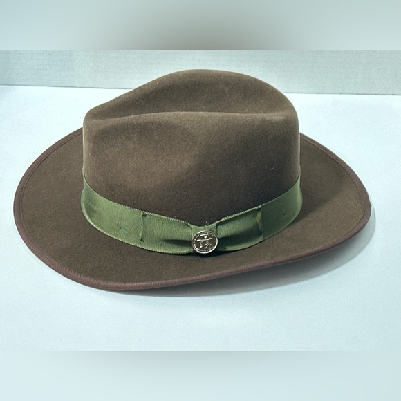 Gents Brown Fedora with Black Interior Band